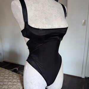 Frederick's of Hollywood Black Underbust Teddy/Bodysuit